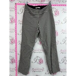 s.c & co. Gingham Trousers - Women's Checked Pants Black & White casual fit